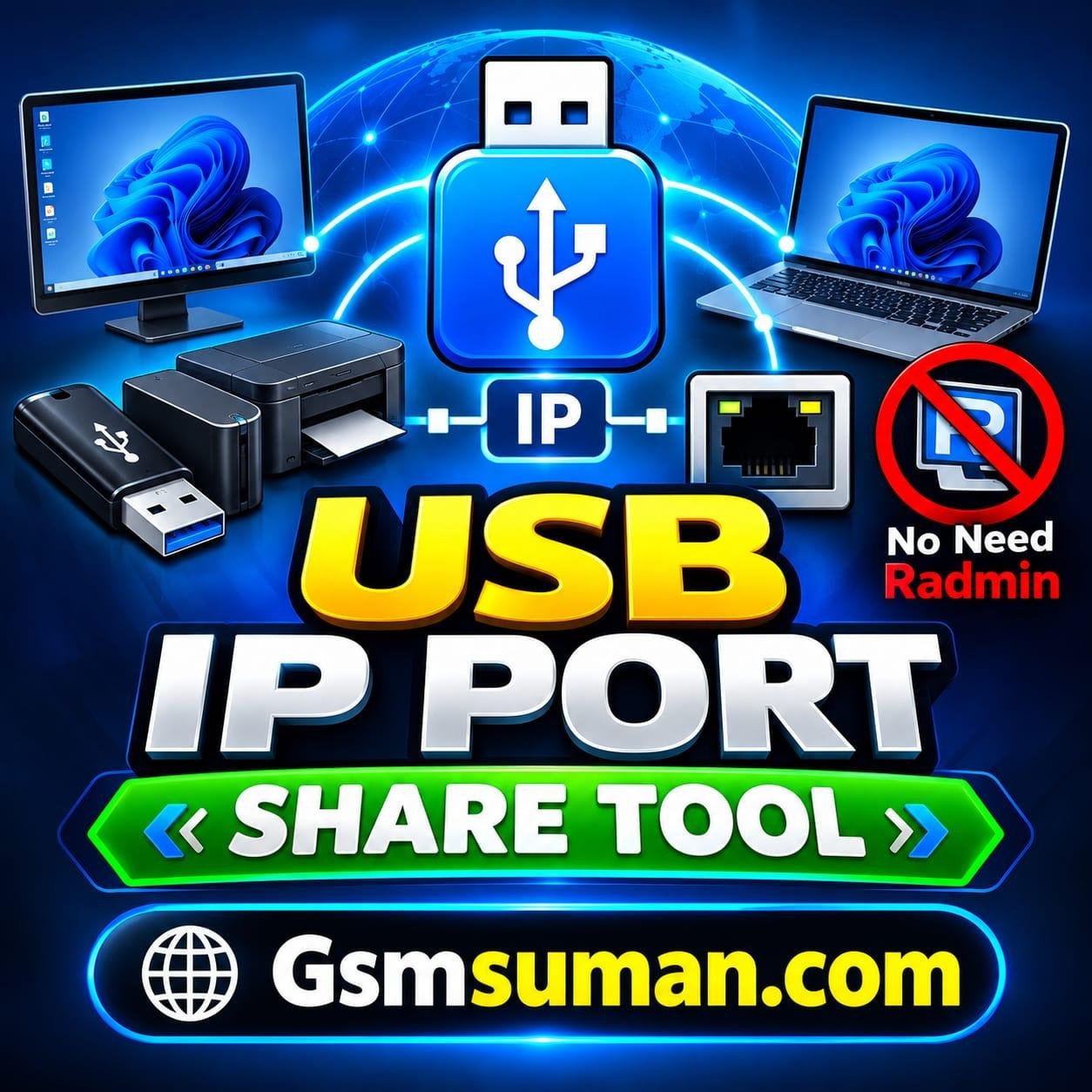 Usb Ip Port Share Tool  (No Need Radmin)